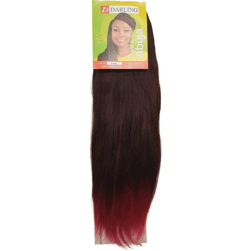 Abuja Extra Long Colour No 1/900 - Black / Burgundy - 27