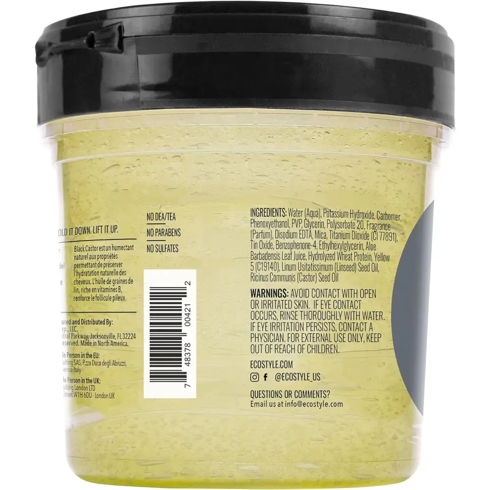 Eco Style Black Castor & Flaxseed Oil 473ml - Gels & Hair