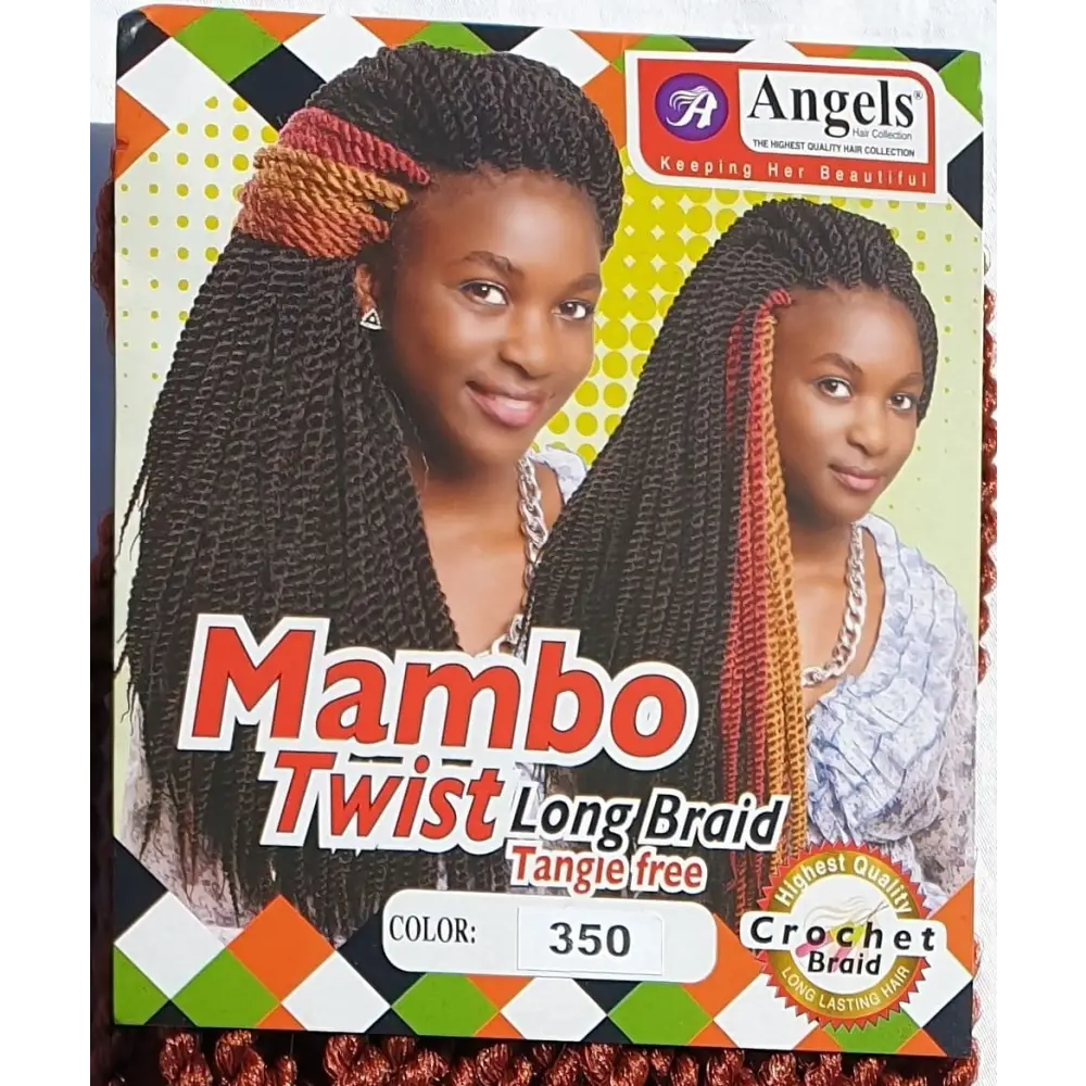 Mambo Twist Crochet Braids Long Colour No 350 - Burnt Red | Afrihair