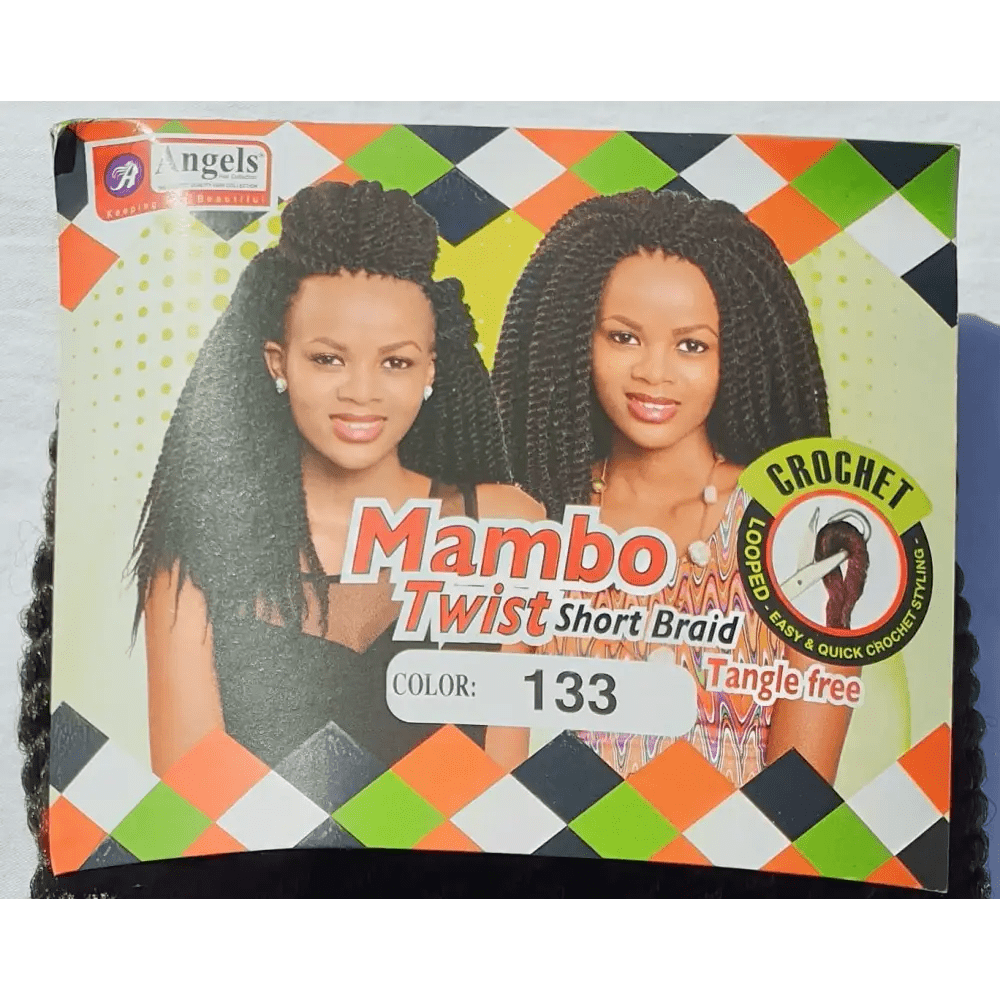 Mambo Twist Crochet Braids Short Colour No 133 - Black / Dark Brown | Afrihair