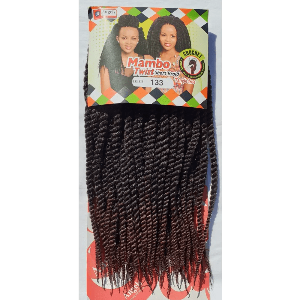 Mambo Twist Crochet Braids Short Colour No 133 - Black / Dark Brown | Afrihair