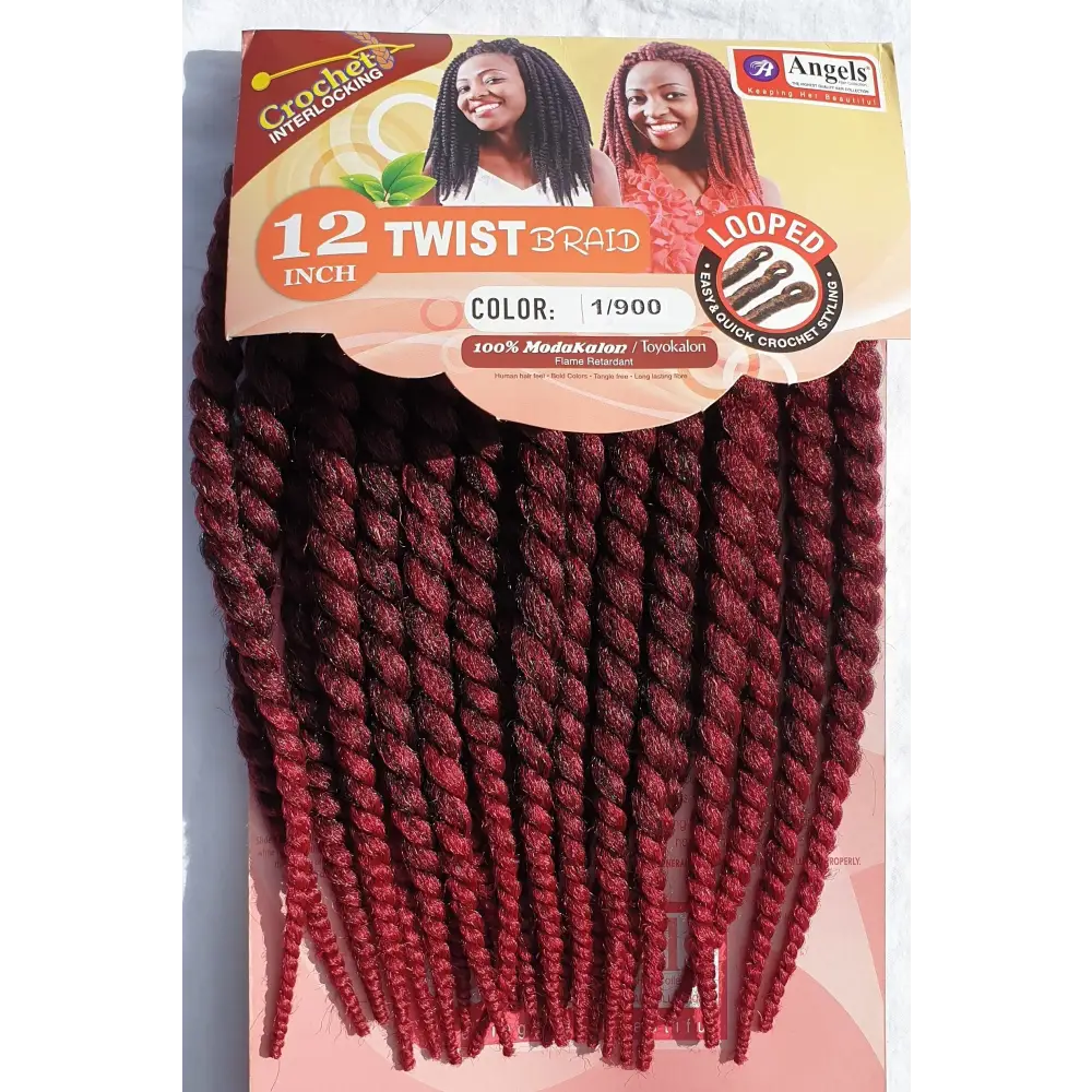 Afrihair - 12 Twist Braid Colour No 1/900