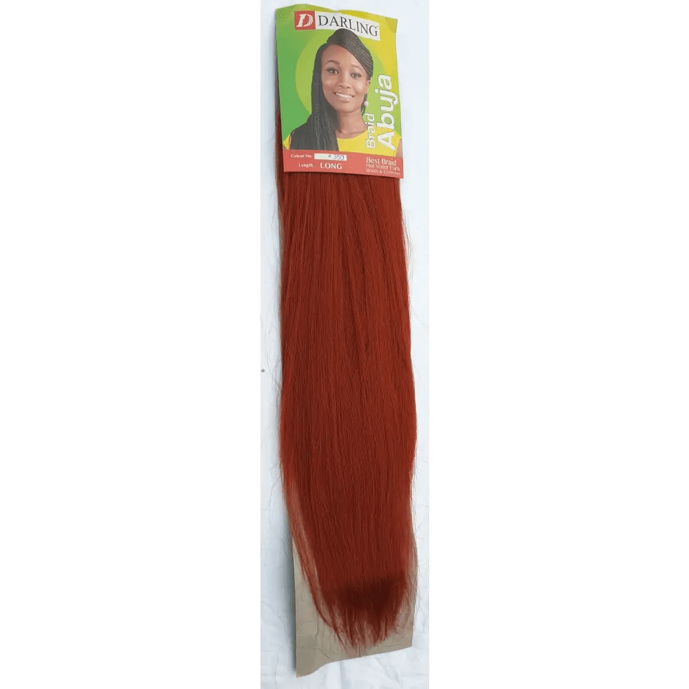 24 Inch Prepulled Kanekalon Braiding Hair Abuja 350 - Burnt Red | Afrihair