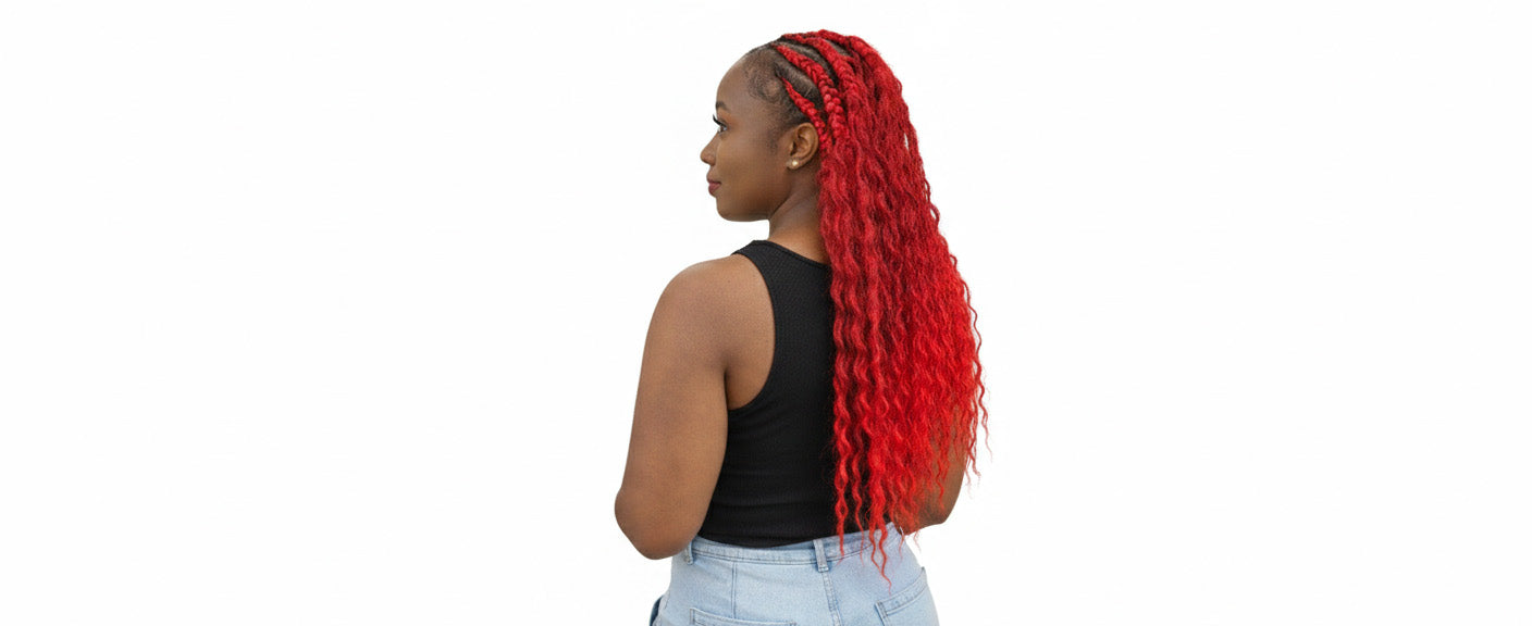 Ocean Wave crochet curls finished look