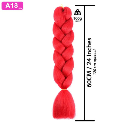 A13 - Jumbo Braiding Hair 24 Inch Red - Afrihair - 24 Inch