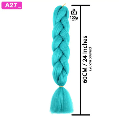 A27 - Jumbo Braiding Hair 24 Inch Teal - Afrihair - 24 Inch