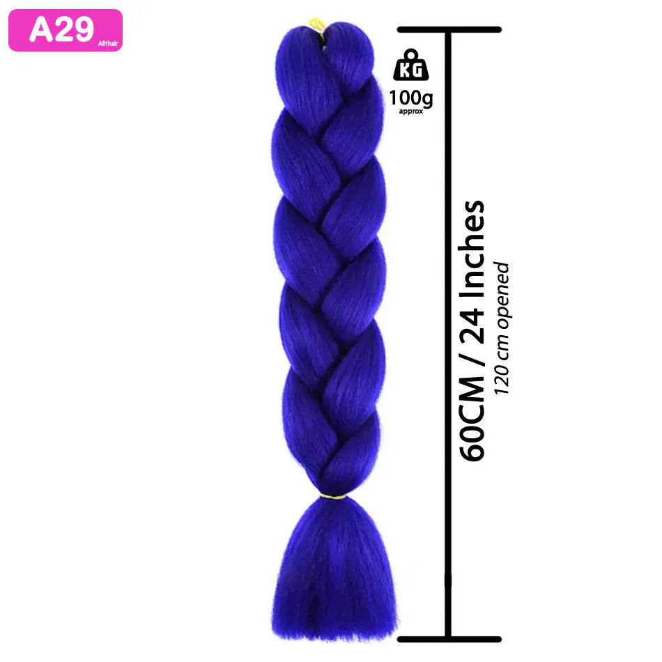 A29 - Jumbo Braiding Hair 24 Inch Blue - Afrihair - 24 Inch