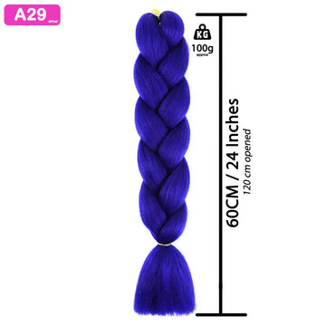 A29 - Jumbo Braiding Hair 24 Inch Blue - Afrihair - 24 Inch