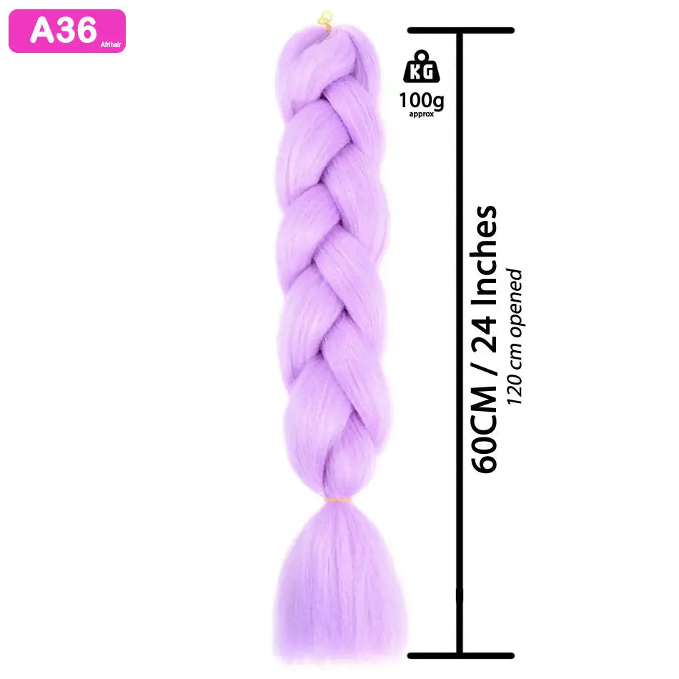 A36 - Jumbo Braiding Hair 24 Inch Soft Purple - Afrihair