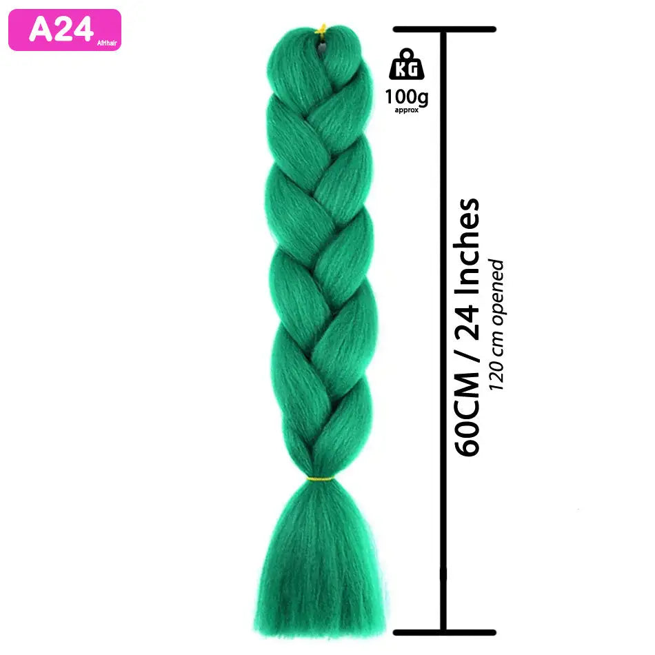 Afrihair Braid No A10 - Green - 24 Inch