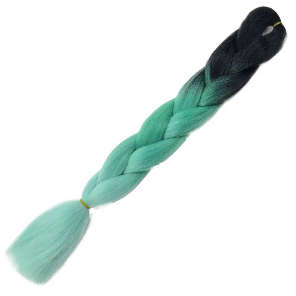 Afrihair Braid No C13 - Ombre Black/Green/Light Green - 24