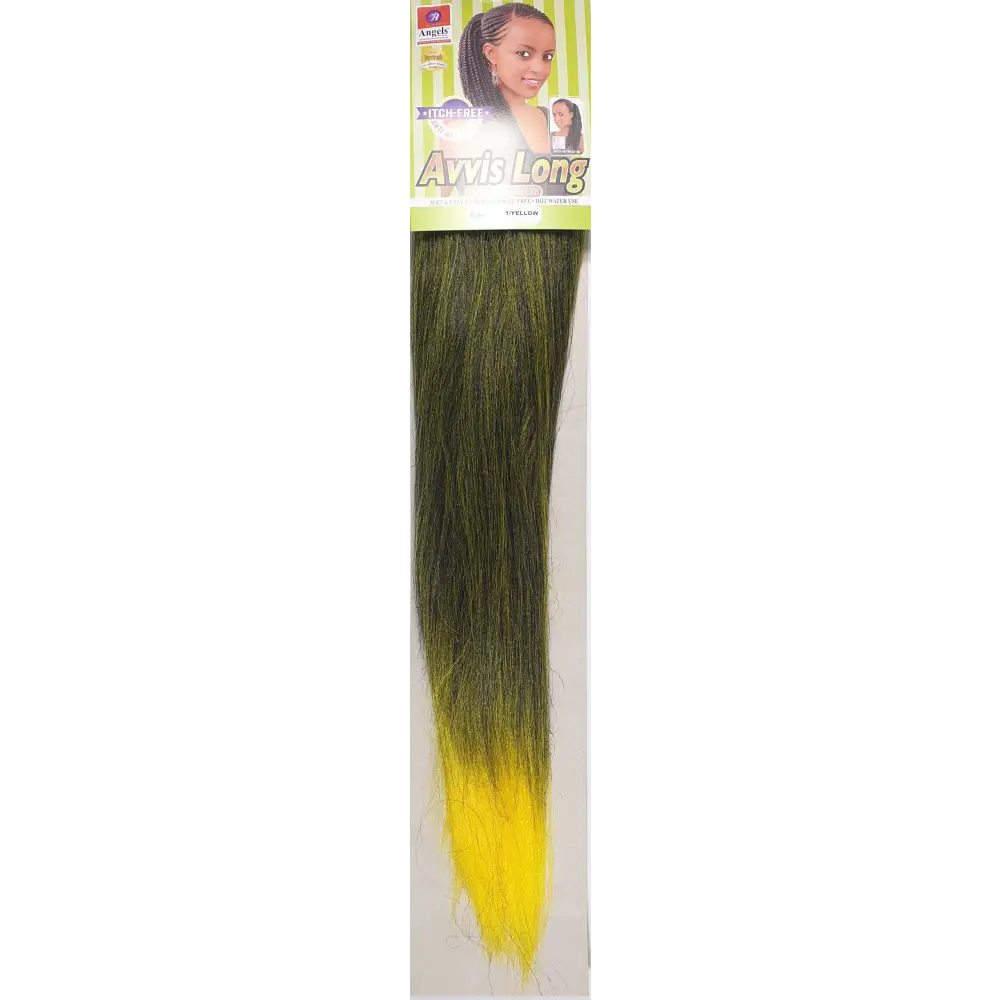 Avvis Braid Long Colour 1/Yellow - 24 Inch Prepulled