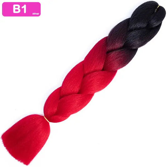 B1 - Jumbo Braiding Hair 24 Inch Ombre Black/Red - Afrihair