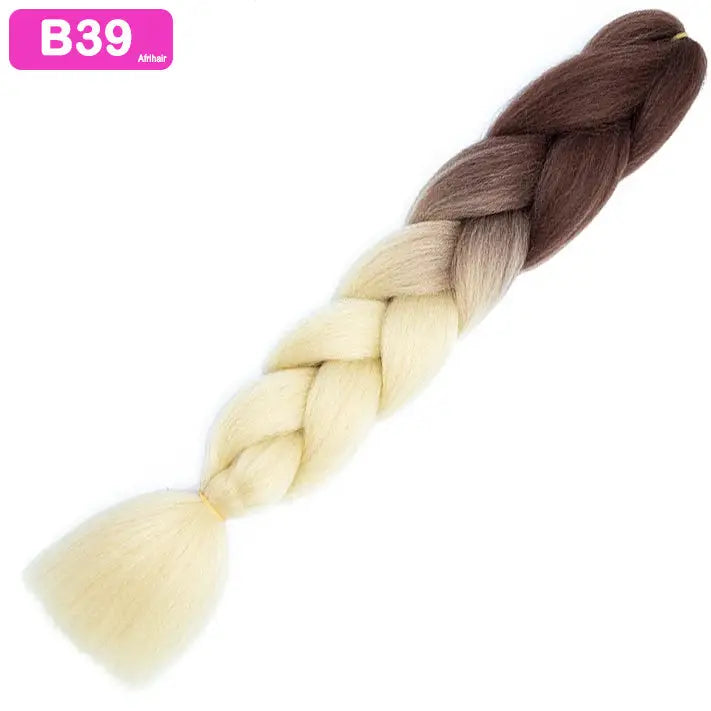 B39 - Jumbo Braiding Hair 24 Inch Ombre Brown/Blonde