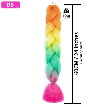 D3 - Jumbo Braiding Hair 24 Inch Ombre