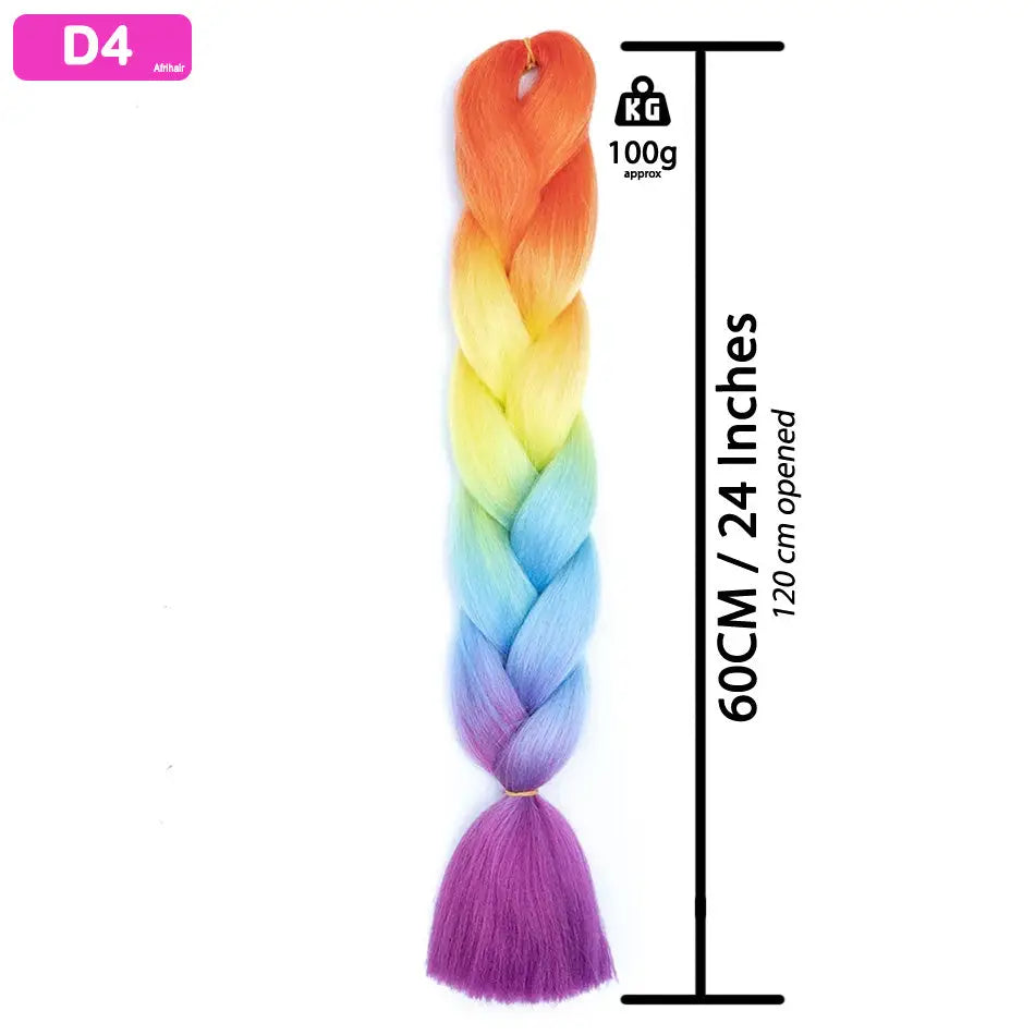 D4 - Jumbo Braiding Hair 24 Inch Ombre