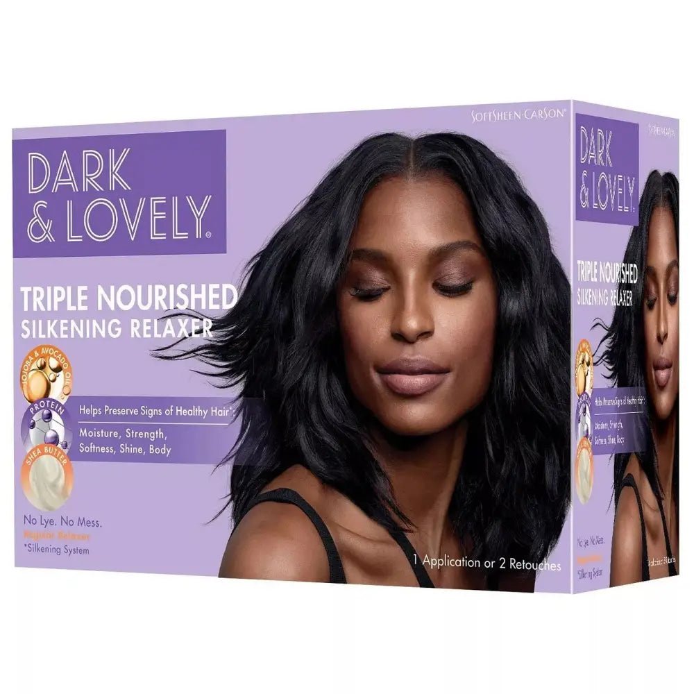 Dark and Lovely Healthy Gloss Shea Moisture Hair Relaxer Kit Regular | Afrihair