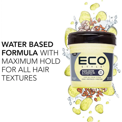 Eco Style Black Castor & Flaxseed Oil 473ml - Gels & Hair