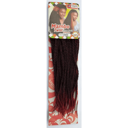 Mambo Twist Crochet Braids Colour No Long 1/900 - Black / Maroon | Afrihair