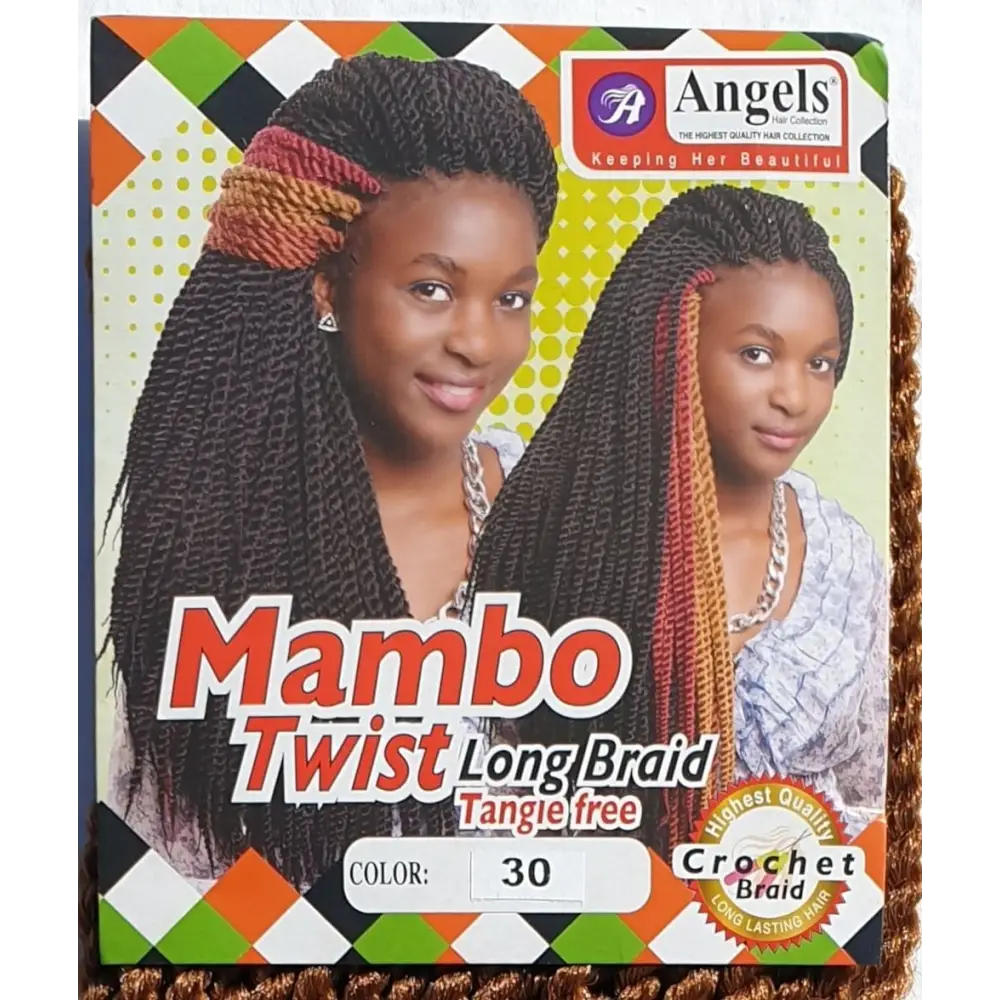 Mambo Twist Crochet Braids Long Colour No 30 - Brown | Afrihair