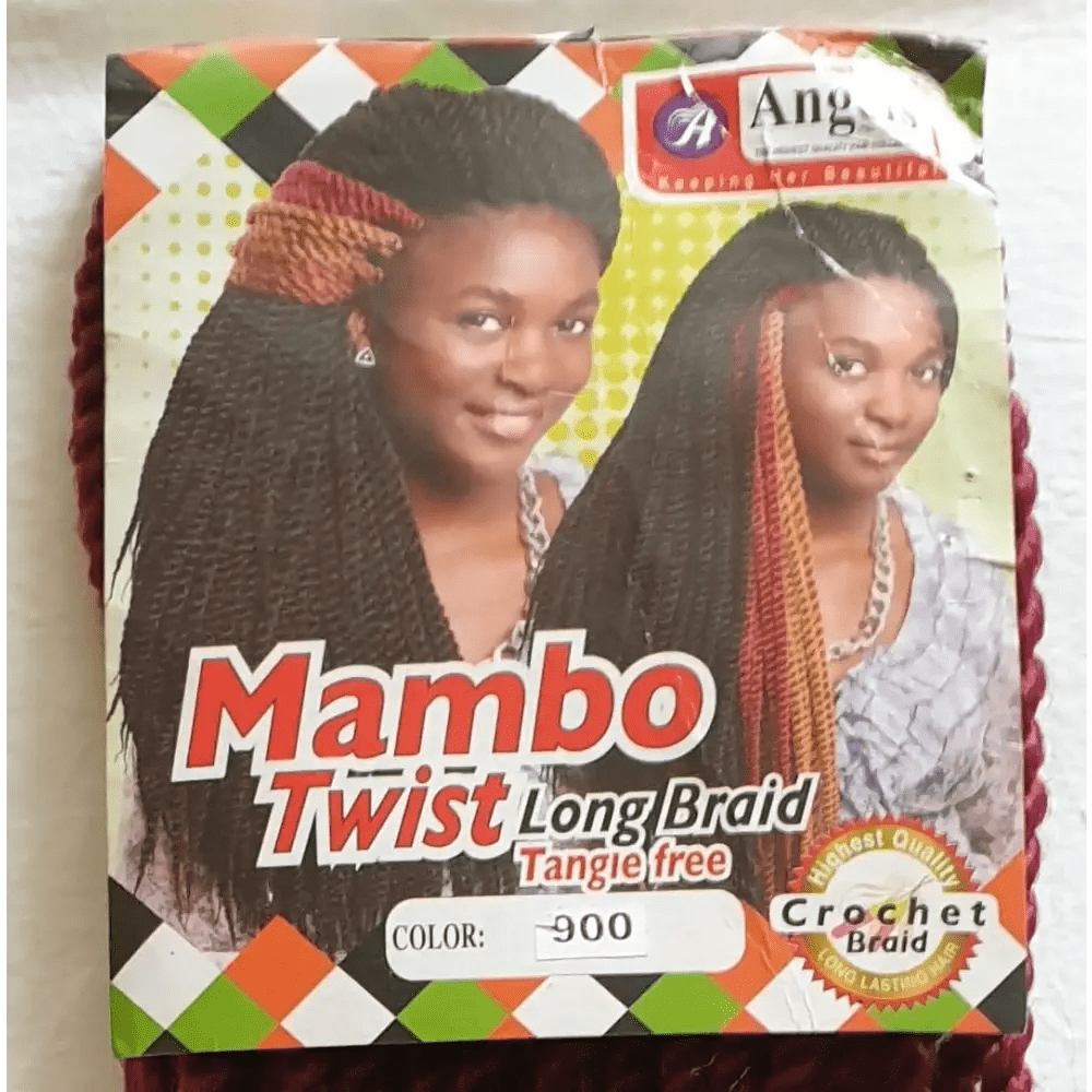 Mambo Twist Crochet Braids Long Colour No 900 - Maroon | Afrihair