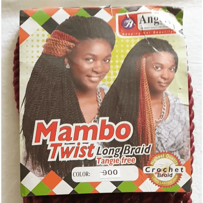 Mambo Twist Crochet Braids Long Colour No 900 - Maroon | Afrihair