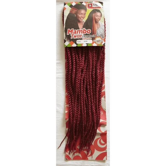 Mambo Twist Crochet Braids Long Colour No 900 - Maroon | Afrihair