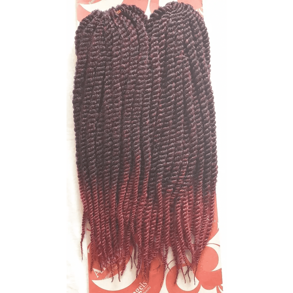 Mambo Twist Crochet Braids Short Colour No 1/900 - Black / Maroon | Afrihair