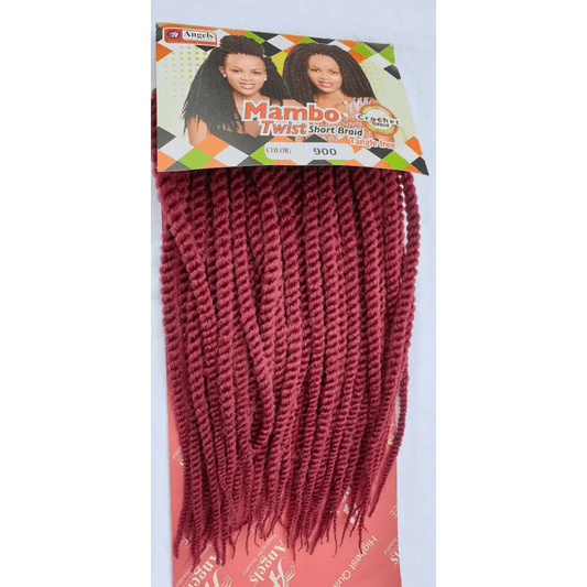 Mambo Twist Crochet Braids Short Colour No 900 - Maroon | Afrihair