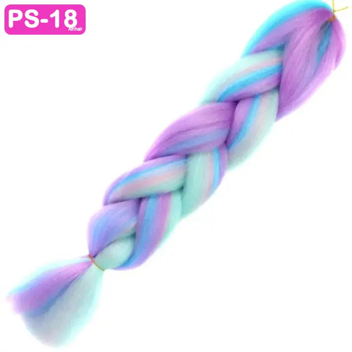 PS-18 - Jumbo Braiding Hair 24 Inch Candy/Unicorn