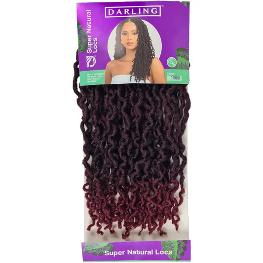 Super Natural Locs Colour 1/900 - Black / Maroon - Crochet