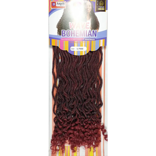 Wave Bohemian No 1/900 - Black / Maroon | Afrihair