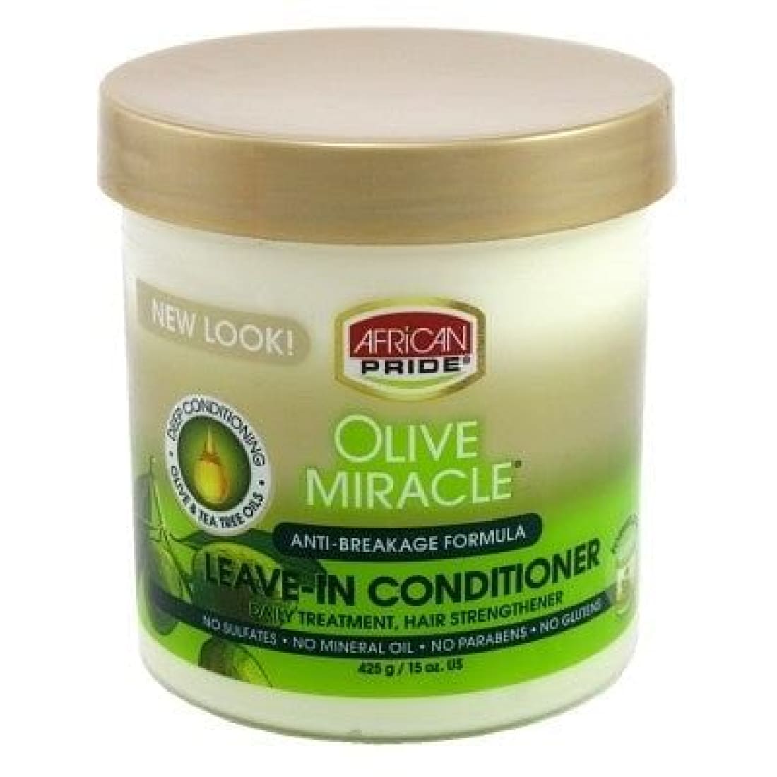 African Pride Olive Miracle Conditioner Leave-In 15oz - Hair