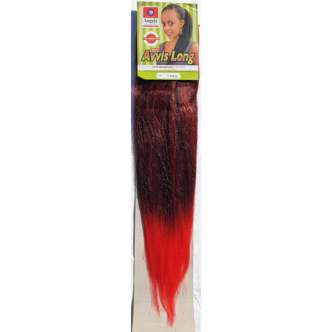 Avvis Braid Long Colour 1/Red - 24 Inch Prepulled