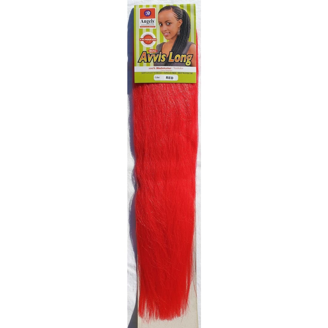 Avvis Braid Long Colour Red - 24 Inch Prepulled