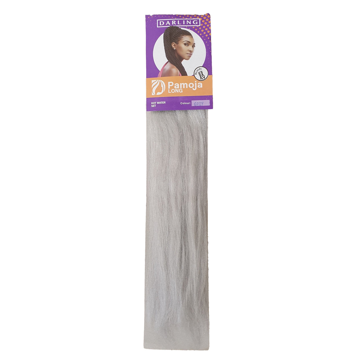 24 Inch Prepulled Braiding Hair Pamoja Long Grey - 24 Inch 