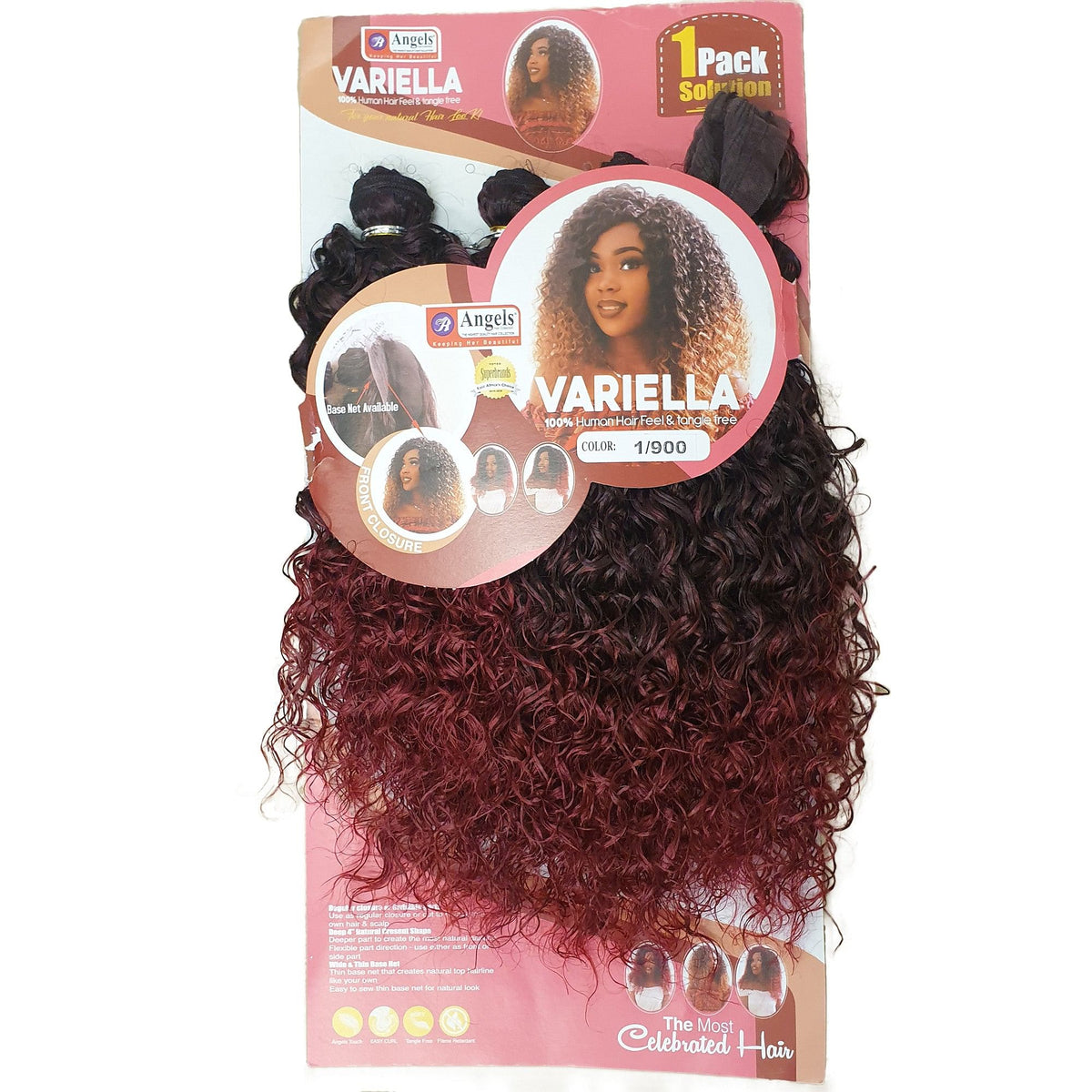 Variella Weave Colour 1/900 - Black / Maroon - Weave