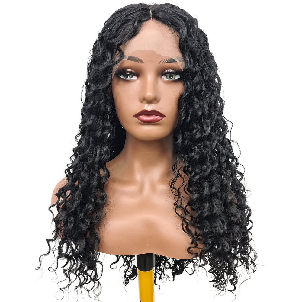 Wig - Black - 26 Inch Curly Lace Front - Wig - Synthetic