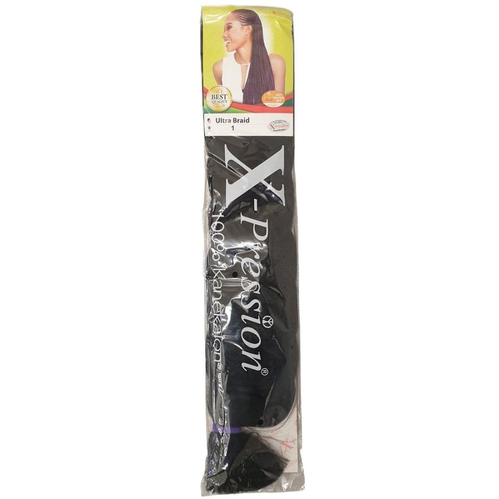 X-Pression Ultra Braid 82 Colour 1 - Black - 41 Inch 